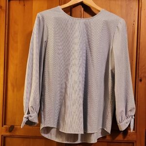 Calvin Klein Light Blue Striped Blouse